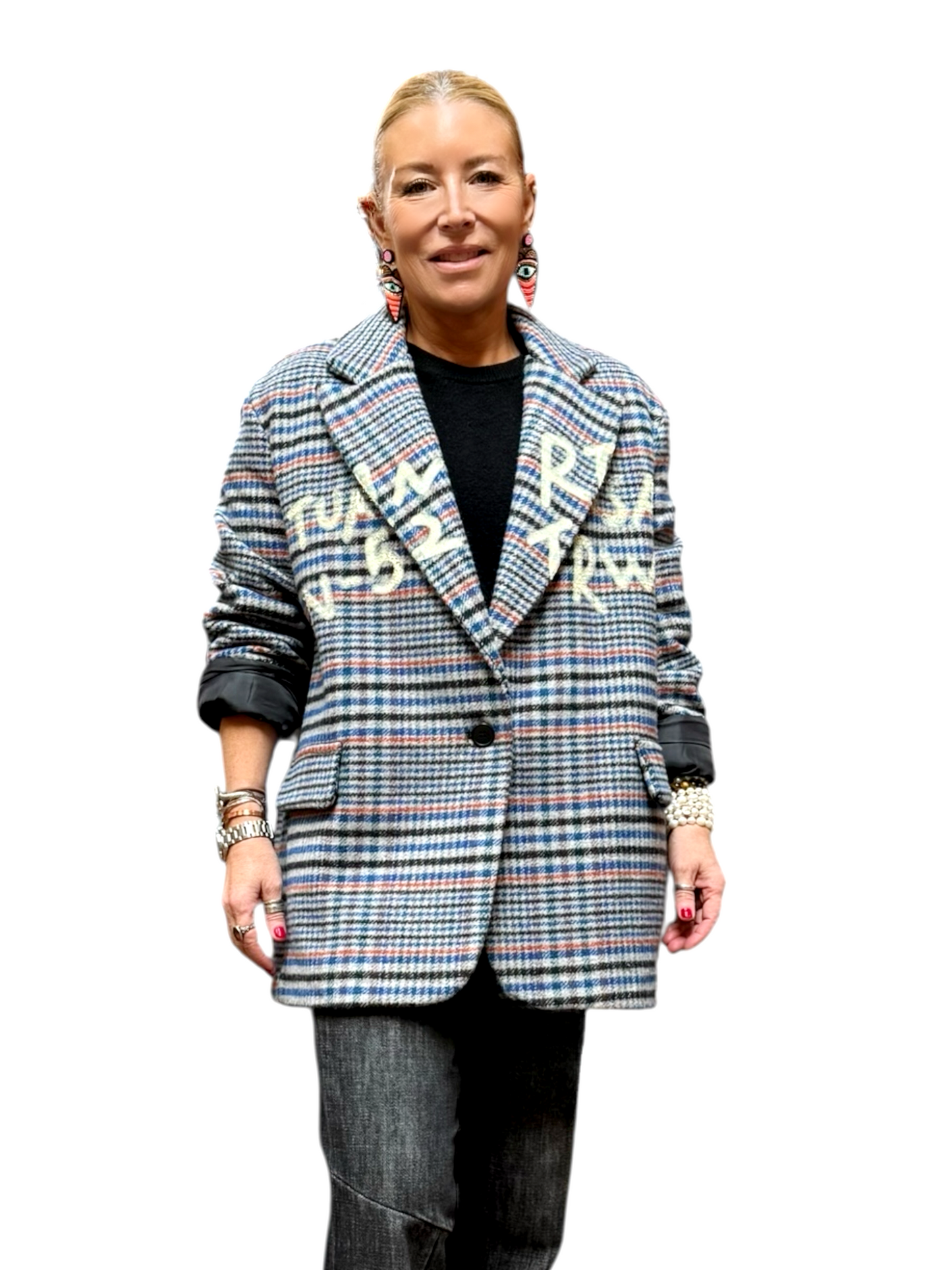 Chaqueta Mandarina Imprime