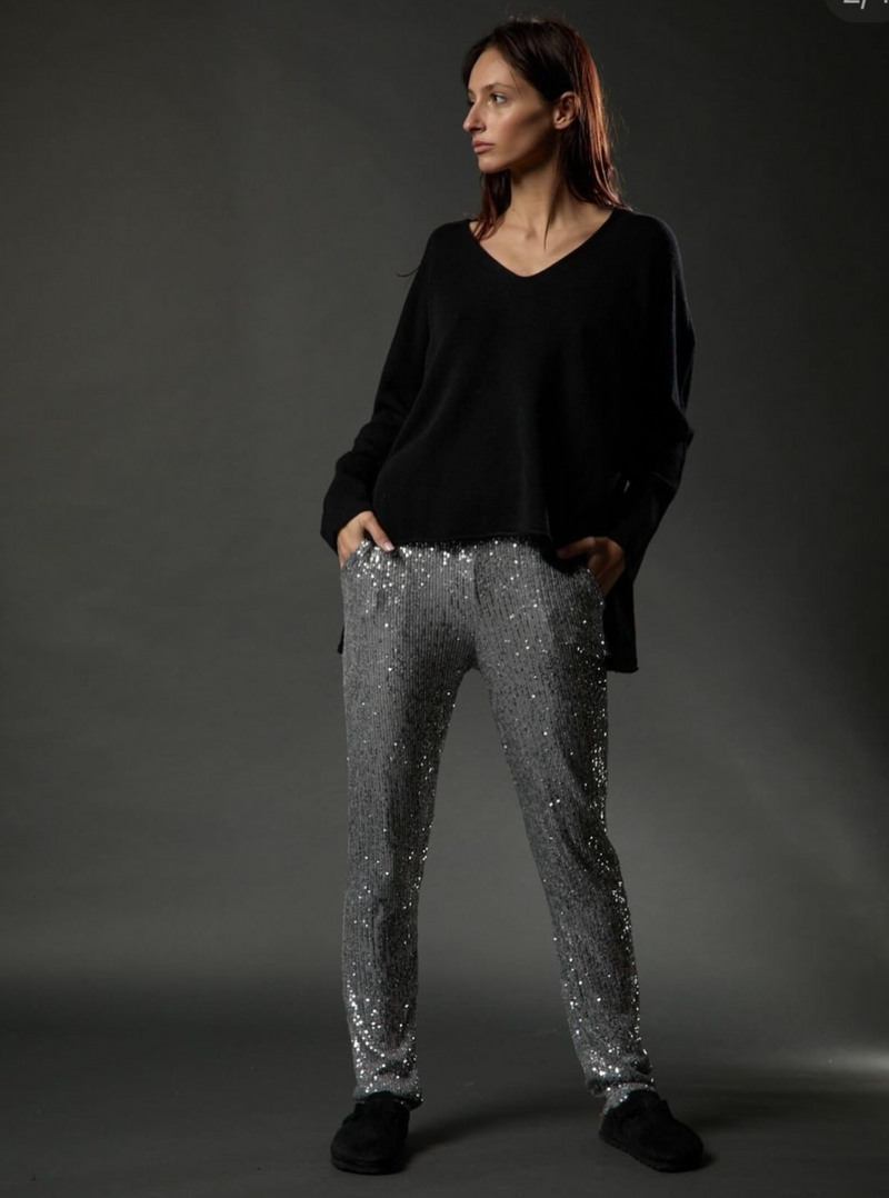 Pantalon lentejuelas Plata