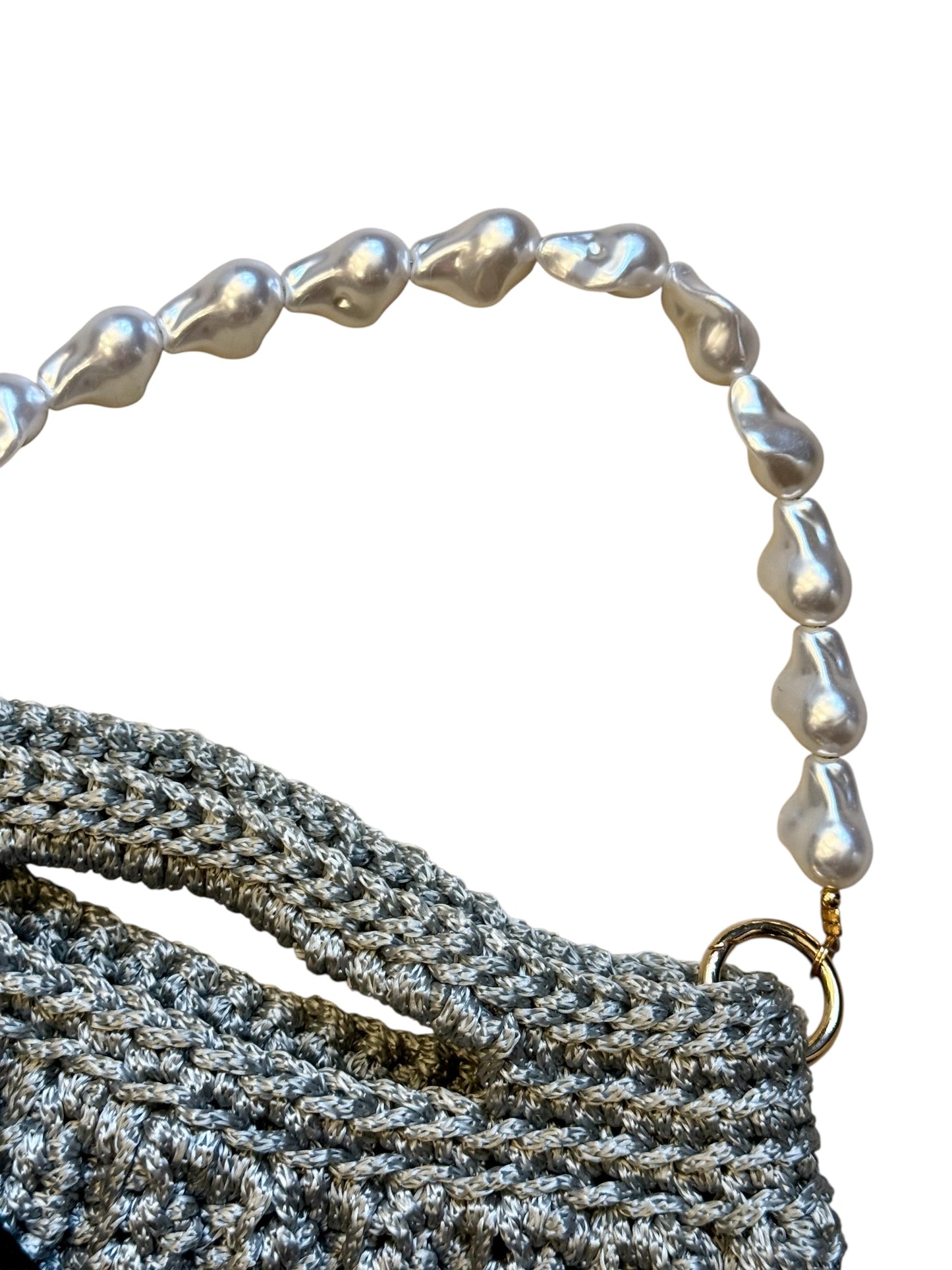 Cartera Tejida Lipa Perlas