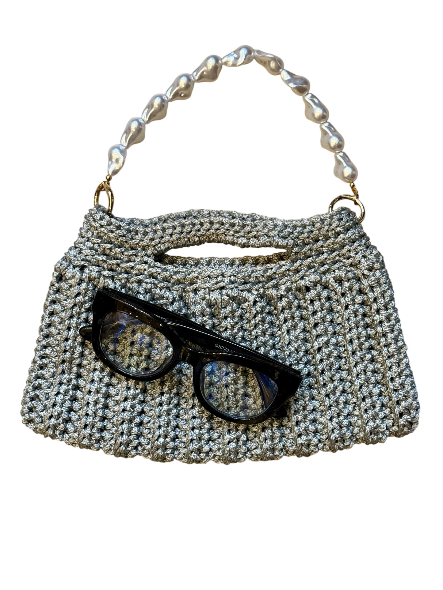 Cartera Tejida Lipa Perlas