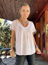 Polera DOMINGA Rosa Pálido